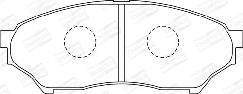 Champion 572499CH - Комплект спирачно феродо, дискови спирачки vvparts.bg