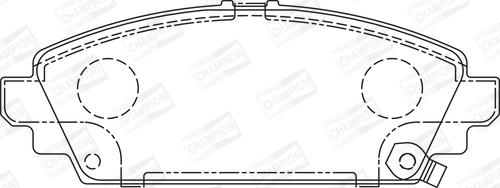 Champion 572464CH - Комплект спирачно феродо, дискови спирачки vvparts.bg