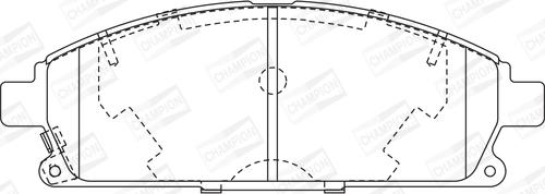 Champion 572466CH - Комплект спирачно феродо, дискови спирачки vvparts.bg