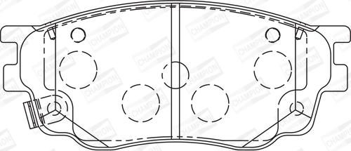 Champion 572489CH - Комплект спирачно феродо, дискови спирачки vvparts.bg