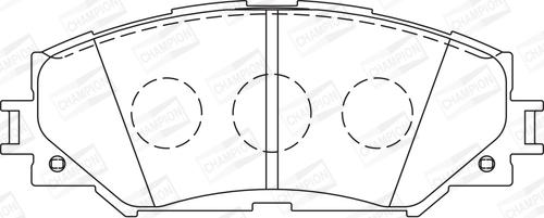 Champion 572598CH - Комплект спирачно феродо, дискови спирачки vvparts.bg