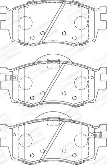 Champion 572593CH - Комплект спирачно феродо, дискови спирачки vvparts.bg