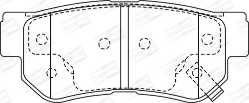 Champion 572557CH - Комплект спирачно феродо, дискови спирачки vvparts.bg