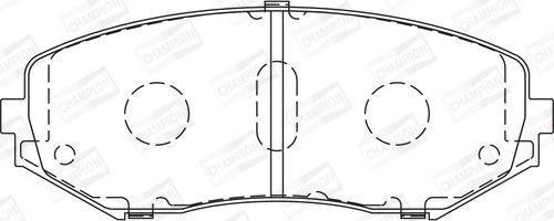 Champion 572584CH - Комплект спирачно феродо, дискови спирачки vvparts.bg