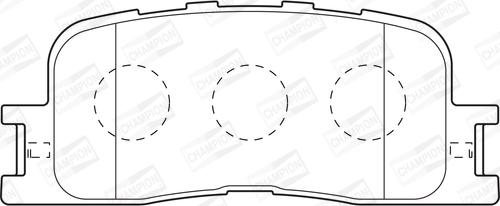 Champion 572583CH - Комплект спирачно феродо, дискови спирачки vvparts.bg