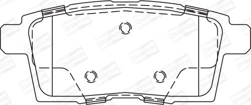 Champion 572644CH - Комплект спирачно феродо, дискови спирачки vvparts.bg