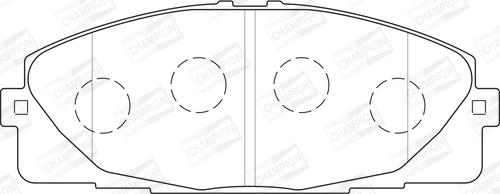 Champion 572650CH - Комплект спирачно феродо, дискови спирачки vvparts.bg