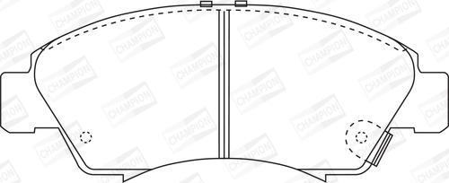 Champion 572324CH - Комплект спирачно феродо, дискови спирачки vvparts.bg