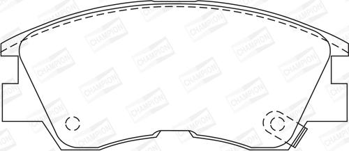 Champion 572281CH - Комплект спирачно феродо, дискови спирачки vvparts.bg