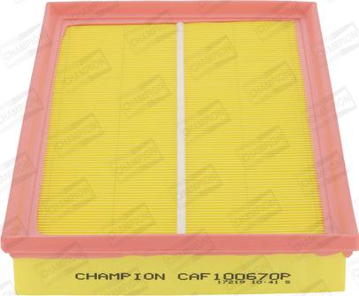 Champion CAF100670P - Въздушен филтър vvparts.bg