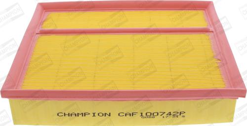 Champion CAF100742P - Въздушен филтър vvparts.bg