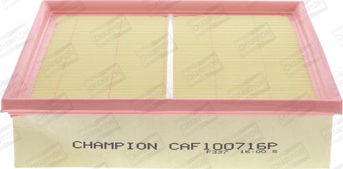 Champion CAF100716P - Въздушен филтър vvparts.bg