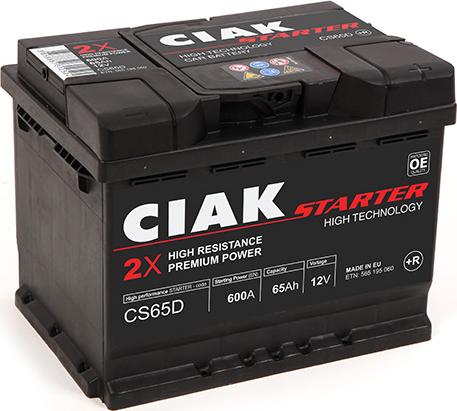 CIAKStarter CS65D - Стартов акумулатор vvparts.bg