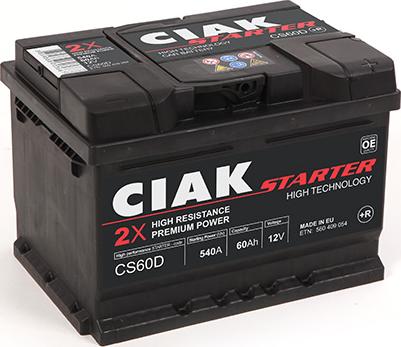 CIAKStarter CS60D - Стартов акумулатор vvparts.bg