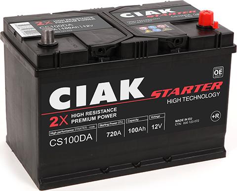 CIAKStarter CS100DA - Стартов акумулатор vvparts.bg