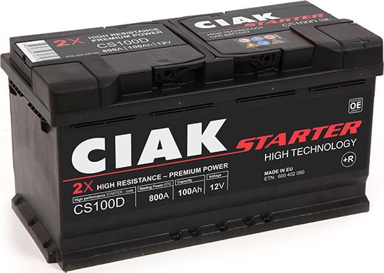 CIAKStarter CS100D - Стартов акумулатор vvparts.bg