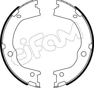 Cifam 153-498 - Комплект спирачна челюст, ръчна спирачка vvparts.bg