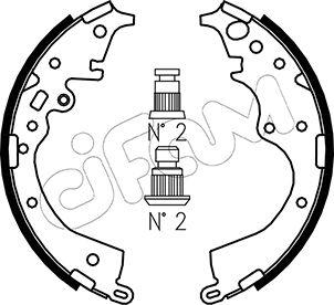 Cifam 153-452 - Комплект спирачна челюст vvparts.bg