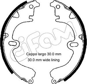 Cifam 153-419 - Комплект спирачна челюст vvparts.bg