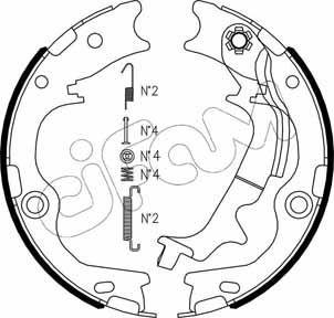 Cifam 153-502K - Комплект спирачна челюст, ръчна спирачка vvparts.bg