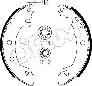 Cifam 153-002 - Комплект спирачна челюст vvparts.bg