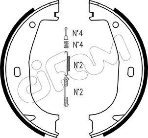 Cifam 153-016K - Комплект спирачна челюст, ръчна спирачка vvparts.bg