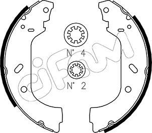 Cifam 153-074 - Комплект спирачна челюст vvparts.bg