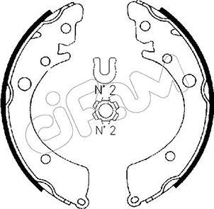 Cifam 153-149 - Комплект спирачна челюст vvparts.bg