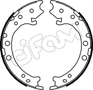 Cifam 153-162 - Комплект спирачна челюст, ръчна спирачка vvparts.bg