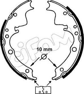 Cifam 153-109 - Комплект спирачна челюст vvparts.bg