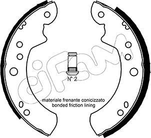 Cifam 153-114 - Комплект спирачна челюст vvparts.bg