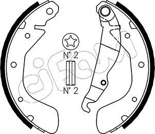 Cifam 153-309 - Комплект спирачна челюст vvparts.bg