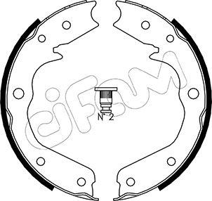 Cifam 153-315 - Комплект спирачна челюст, ръчна спирачка vvparts.bg