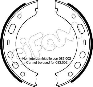 Cifam 153-336 - Комплект спирачна челюст, ръчна спирачка vvparts.bg