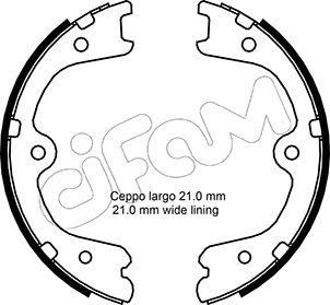 Cifam 153-297 - Комплект спирачна челюст, ръчна спирачка vvparts.bg