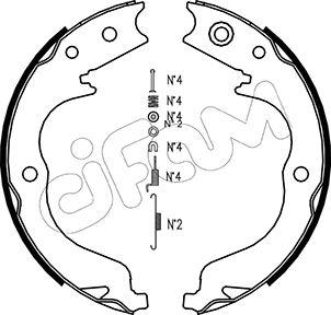 Cifam 153-268K - Комплект спирачна челюст, ръчна спирачка vvparts.bg