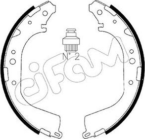 Cifam 153-280 - Комплект спирачна челюст vvparts.bg