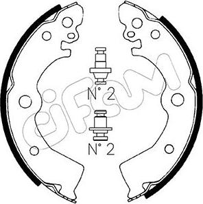 Cifam 153-281 - Комплект спирачна челюст vvparts.bg