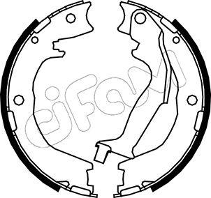 Cifam 153-231 - Комплект спирачна челюст, ръчна спирачка vvparts.bg