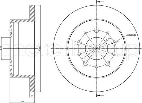 Cifam 800-952C - Спирачен диск vvparts.bg