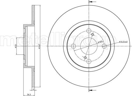 Cifam 800-969C - Спирачен диск vvparts.bg