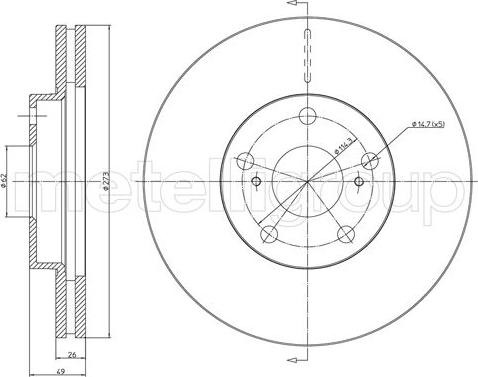 Cifam 800-979C - Спирачен диск vvparts.bg