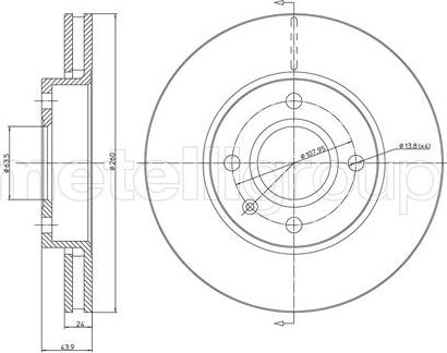 Cifam 800-443 - Спирачен диск vvparts.bg