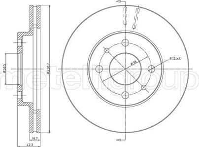 Cifam 800-553 - Спирачен диск vvparts.bg