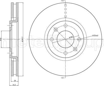 Cifam 800-557C - Спирачен диск vvparts.bg