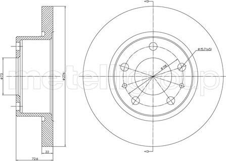 Cifam 800-570 - Спирачен диск vvparts.bg