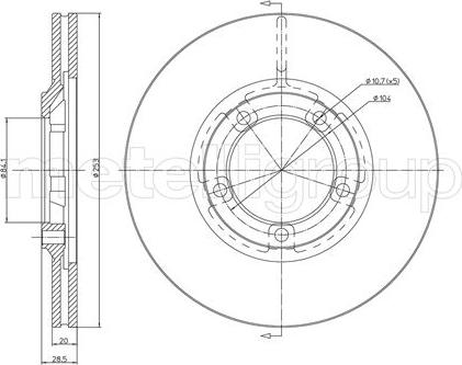 Cifam 800-654 - Спирачен диск vvparts.bg