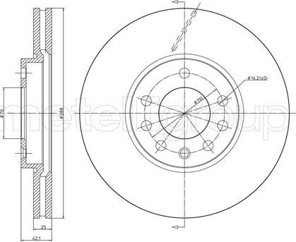 Cifam 800-605C - Спирачен диск vvparts.bg