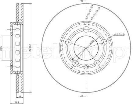 Cifam 800-614C - Спирачен диск vvparts.bg