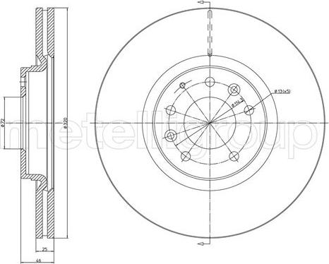 Cifam 800-1550C - Спирачен диск vvparts.bg